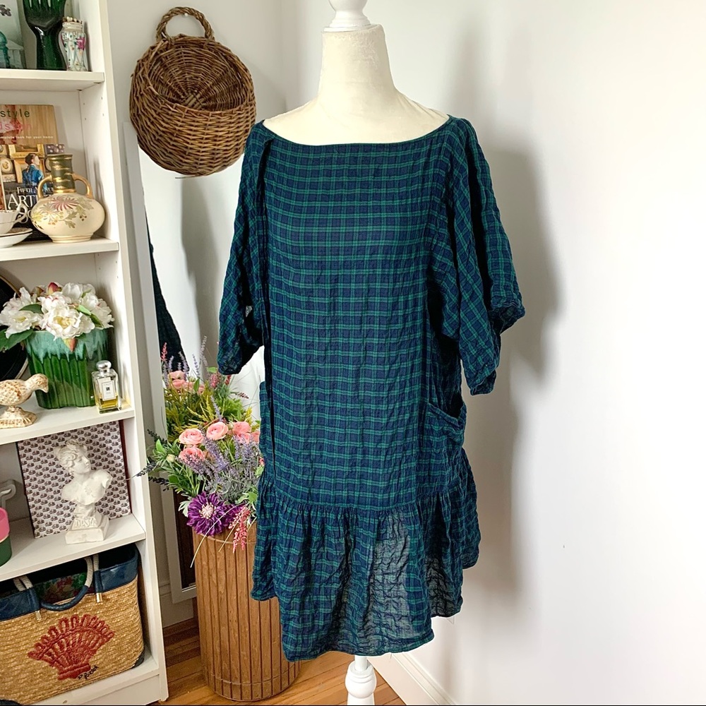 Morgane Le Fay NYC Plaid Tunic Dress with pockets